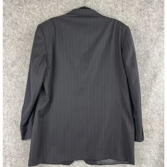 VTG Ermenegildo Zegna Blazer Mens IT 52R US 42R Blue Stripe Wool 3 Button Neiman